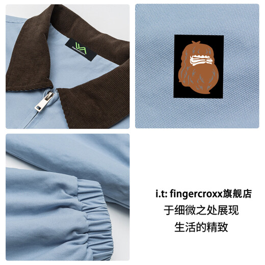 Fingercroxx it American retro jacket men's 2026 spring and autumn new workwear pilot jacket trendy solid color men's mint green counter same style L 120-145Jin Jin equals 0.5 kg