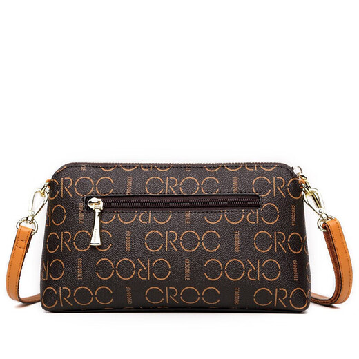 Crocodile Shirt pour femmes Sac à bracelet pour femmes Sac à bandoulière imprimé simple Crossbody Body's Bag Gift Gift V673 Café