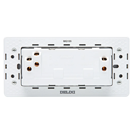 DELIXI Socket Panel CD691 Series 118 Porous Socket Panel Fashion White Filling Blank Parts (Functional Parts)