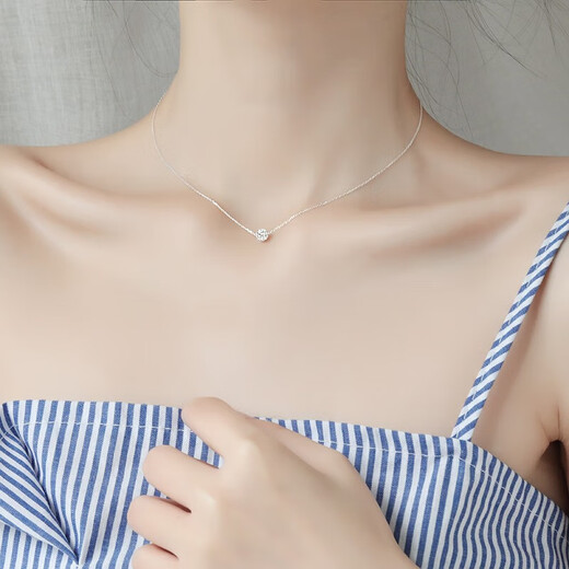 MZMZ transfer bead platinum necklace women's pt950 platinum clavicle chain fashionable and simple Valentine's Day birthday gift for girlfriend next day delivery / distinguished PT950 platinum transfer bead necklace
