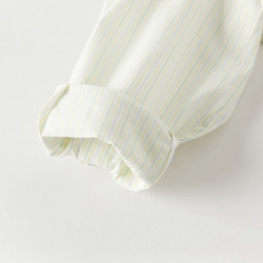 DAVE&BELLA children's woven shirt spring boys' medium and large children's striped college style long-sleeved shirt