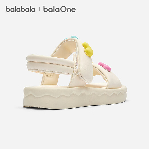 BalaOne children's shoes children's sandals girls' shoes 2026 summer new soft casual shoes off-white 10301 34 (foot length 20.8-21.2/inner length 22.4)