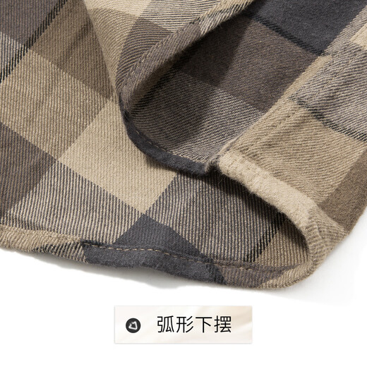 Rich collar 100% cotton thickened brushed spring men's shirt men's long-sleeved warm plaid simple men's shirt men