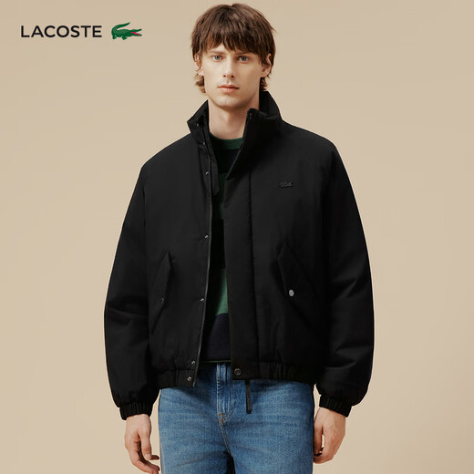 LACOSTE French crocodile men's 25 autumn and winter new warm thick cotton jacket | BH5142 031/black M /L 52