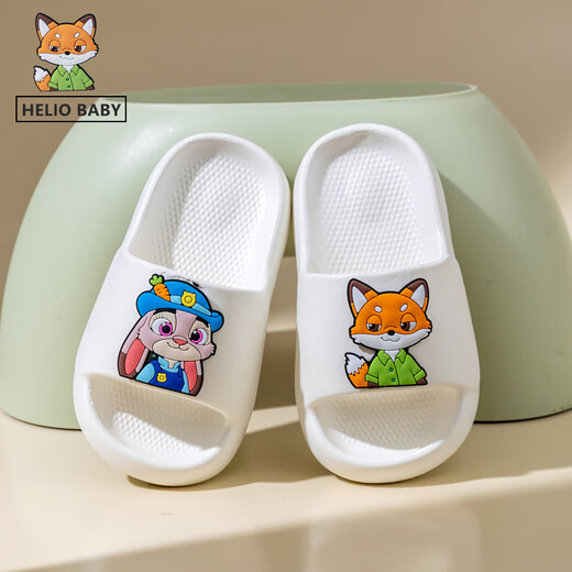 韵优利(yunyouli)夏季儿童凉拖鞋男童卡通居家拖鞋女童宝宝疯狂动物城凉拖狐尼克 卡其色(升级版) 34 -35码内长21.5cm约8-9岁