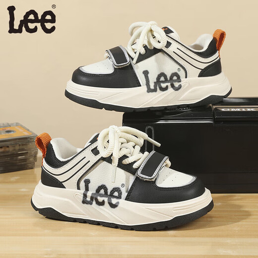 Lee Children's Sports Shoes Casual Shoes Running Shoes Velcro Boys and Girls Outdoor Shoes Black 26 Recommended Foot Length 158mm