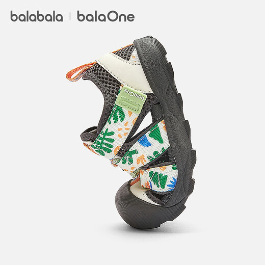 Bala Bala BalaOne children's toddler shoes boys and girls sandals 2026 new summer sneakers white and black 00319 21 (foot length 12.8-13.2/inner length 14.2)