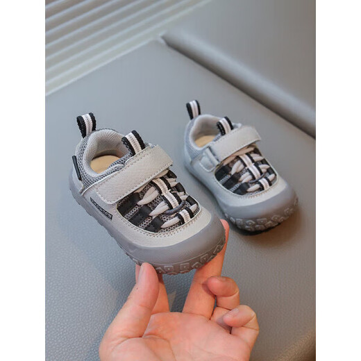 Dr. Kong (DR KONG) spring and autumn baby girl toddler shoes 0 to 1-4 years old infant mesh shoes girls breathable children's autumn shoes gray cut label removed from the cabinet 12 cm inner length 16 size