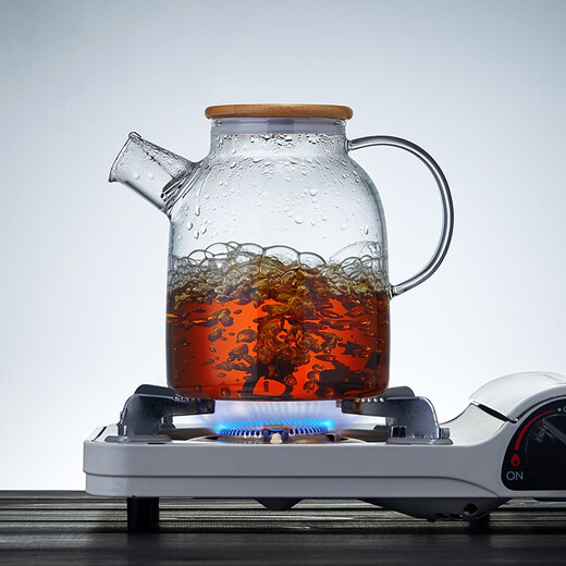 Mesni glass teapot, flower and fruit tea, cold drink, thickened heat-resistant kettle, household tea set, single pot (4-6 people) 1600ml