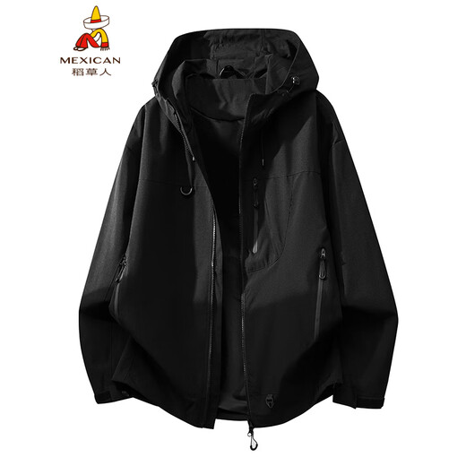 Scarecrow Jacket Jacket for Men Spring and Autumn New Couple Outdoor Sports Mountaineering Clothes Loose Hooded Windproof Jacket Secret Purple S