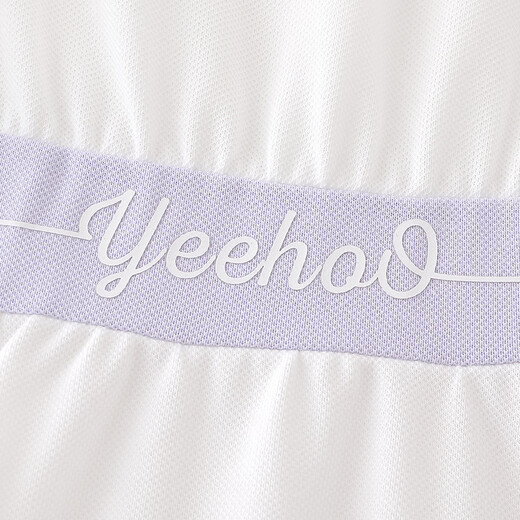 YEEHOO children's skirt girls summer short-sleeved round neck casual cotton dress girl baby 26 new sports skirt Ying's white 110 cm