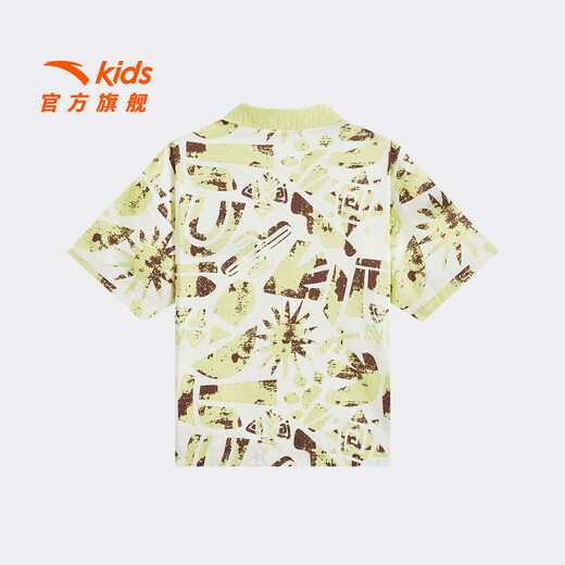 ANTA Children's T-shirt Men's Big Children's Clothes The Lion King 2026 Summer New Fashion Pattern Pure Cotton Short T352628601 Yuting Color/Full Print-1 150