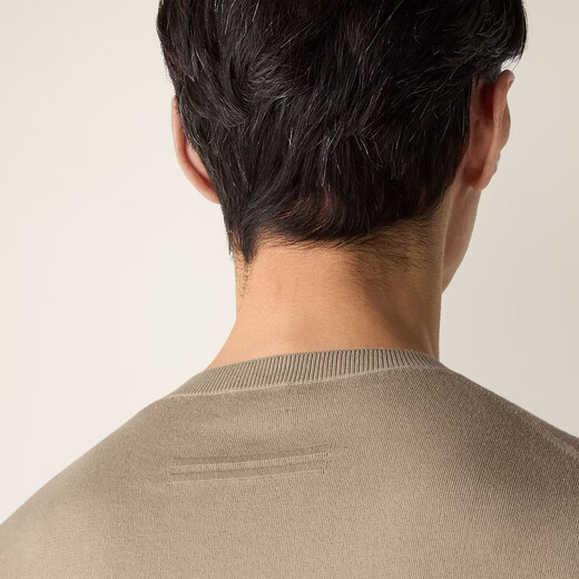 Zegna men's spring new light taupe Premium Cotton cotton T-shirt light taupe 54 (L/XL)