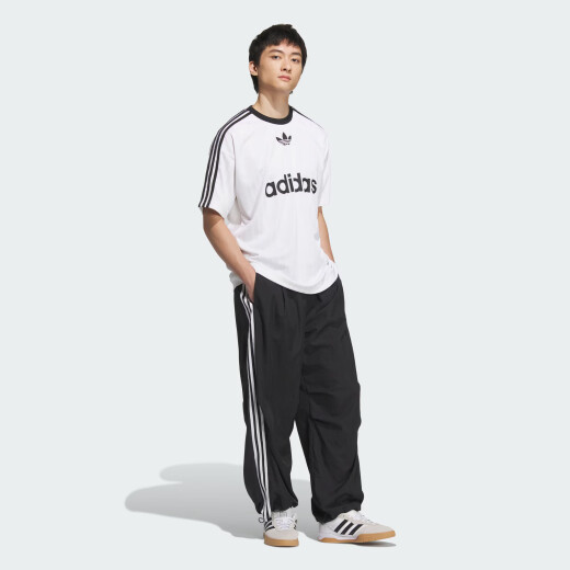Adidas [Jinlang Sports] Three-leaf clover man Wang Anyu retro outfit woven loose sports pants JW9896 JW9896 XS
