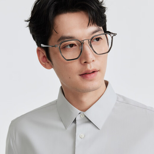 Jiumuwang shopping mall same style dry and skin-friendly shirt men's 26 spring and summer new smart business versatile top slim version + dawn gray + FS2620812 40 (175/92A)