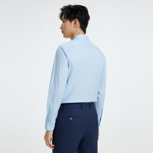 Jiumuwang DP no-iron long-sleeved shirt for men, business commuting 26 spring clean face anti-wrinkle Khmer skin-friendly shopping mall same style blue JC1D10227 41 (175/96A)