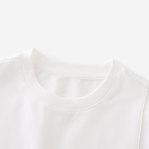 YEEHOO children's skirt girls summer short-sleeved round neck casual cotton dress girl baby 26 new sports skirt Ying's white 110 cm