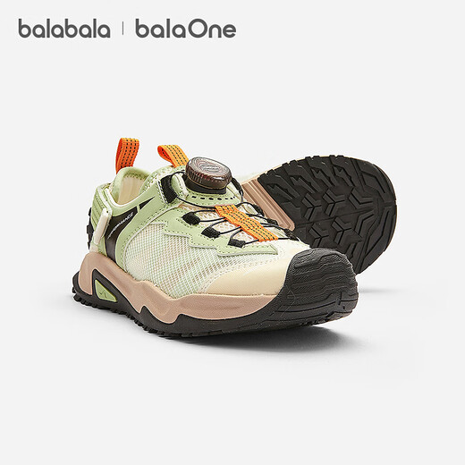 Bala Bala One children's shoes children's sandals boys and girls sports shoes 2026 Xia Xin outdoor shoes gray green tone 00324 30 (foot length 18.3-18.7/inner length 19.7)