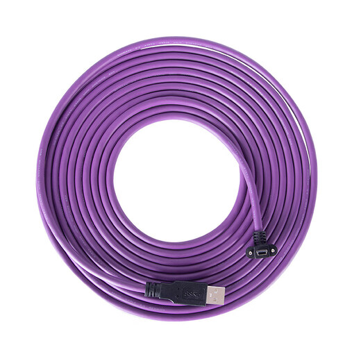 Industrial camera USB2.0 mini data cable mini usb connection cable with lock high-flex drag chain shielded data cable purple usb2.0A male to mini (without lock) 3m