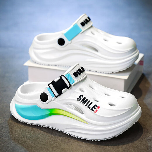 Boys' Baotou Slippers 2026 New Summer Children's Indoor Beach Shoes for Big Children Two-Wear Anti-Slip Crocs for Boys White Purple Main Picture Style 33