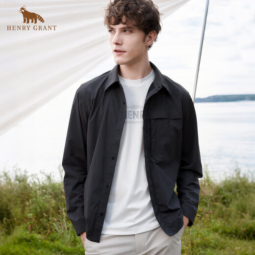 Henry Grant Jacket Men's 2026 Spring New Jacket Men's Casual Versatile Top Men's Lapel Single Row Navy QSV251611U266 M 46