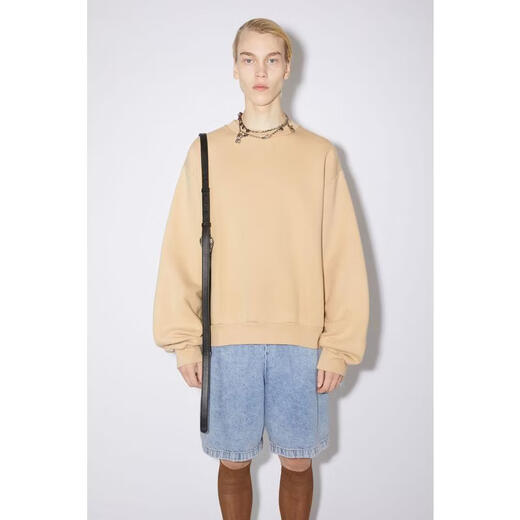 Acne Studios men's sweatshirt warm and comfortable cotton camel daily casual top simple 26 spring and summer new style nude color one size | M