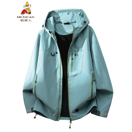 Scarecrow Jacket Jacket for Men Spring and Autumn New Couple Outdoor Sports Mountaineering Clothes Loose Hooded Windproof Jacket Secret Purple S