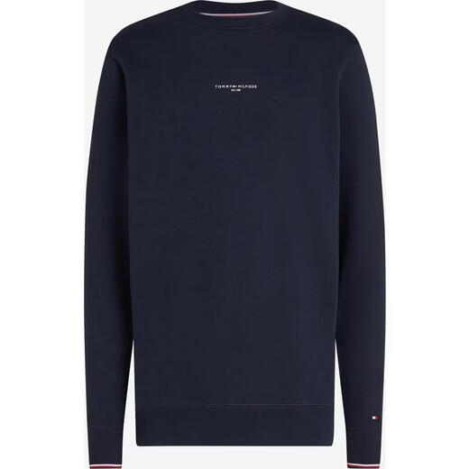 Tommy Hilfiger Tommy Hilfiger men's sweatshirt warm and comfortable cotton dark blue daily casual top simple 26 new marine one size fits all |