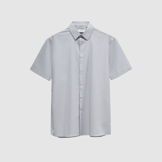 Jiumuwang shopping mall same style dry and skin-friendly shirt men's 26 spring and summer new smart business versatile top slim version + dawn gray + FS2620812 40 (175/92A)