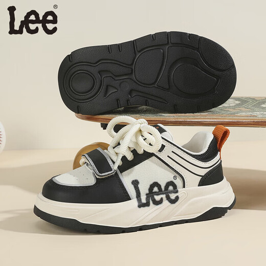 Lee Children's Sports Shoes Casual Shoes Running Shoes Velcro Boys and Girls Outdoor Shoes Black 26 Recommended Foot Length 158mm
