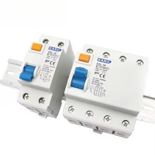 2P 4P Type A AC type AAC RCCB RCD ELCB residual current circuit breaker short circuit leakage protection EAL-18-2P-L-30mA-50A
