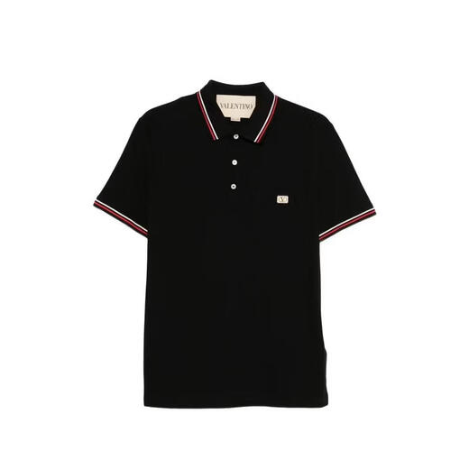Valentino (Valentino) men's POLO breathable and comfortable short-sleeved daily casual men's simple NERO one size | M
