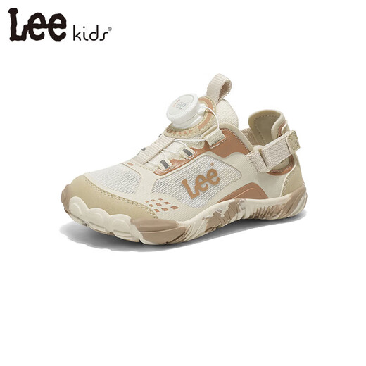 Lee Children's Shoes Spring New Children's Low-top Running Shoes Girls' Fashion Sports Shoes for Boys Beige 31 Recommended Foot Length 193mm