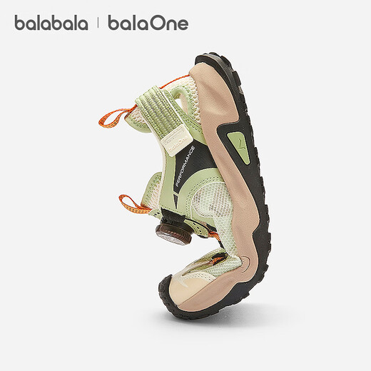 Bala Bala One children's shoes children's sandals boys and girls sports shoes 2026 Xia Xin outdoor shoes gray green tone 00324 30 (foot length 18.3-18.7/inner length 19.7)