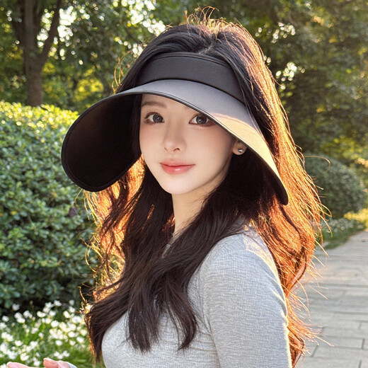 Type mansion large brim empty top sun hat women's summer anti-UV cycling sun hat foldable 2026 new sun hat
