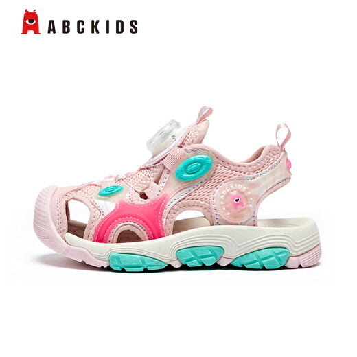 ABC KIDS Sommer-Kindersandalen für Jungen und Mädchen, Zehenkappen-Strandschuhe, mittlere und große Kinder-Sport- und Freizeitschuhe, Rosa/Fruchtgrün 37