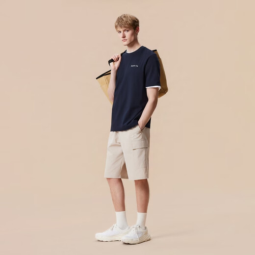 JACK&JONES Easy Seagull Series 26 Summer Short-Sleeved T-Shirt Men's 100% Cotton Printed Casual Half-Sleeve Men's Clothing E39 Navy Regular L (180)