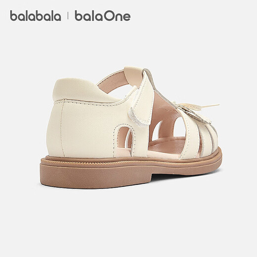 BALABALA balaOne children's shoes children's sandals girls' shoes 2026 summer new breathable casual shoes off-white 10302 26 (foot length 15.8-16.2/inner length 16.9)