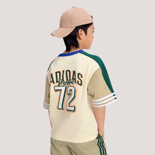 Adidas men's and women's clothing loose skin-friendly breathable round neck top sports casual short-sleeved T-shirt KW2274 KW2274 One size fits all 116