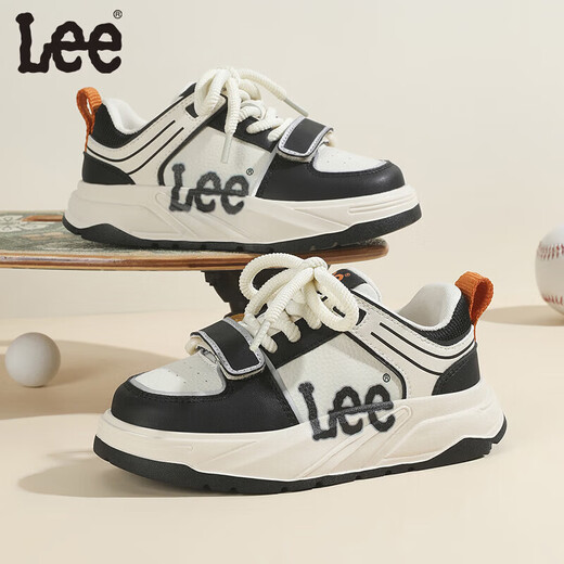 Lee Children's Sports Shoes Casual Shoes Running Shoes Velcro Boys and Girls Outdoor Shoes Black 26 Recommended Foot Length 158mm