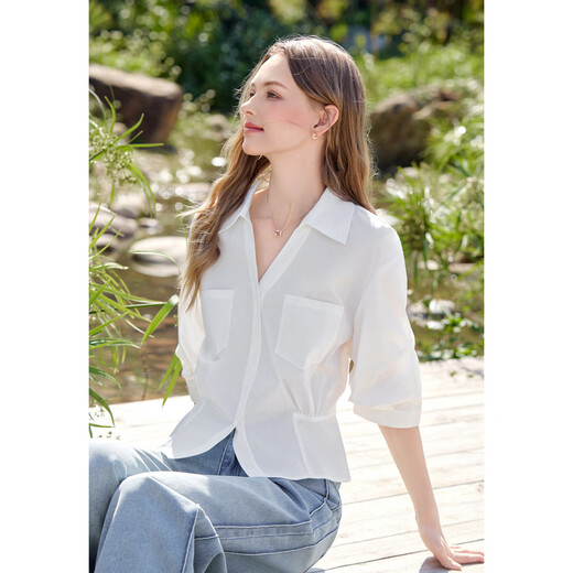 Betu women's 2026 spring and summer new waist design shirt trendy high-end fashionable top 2603T31