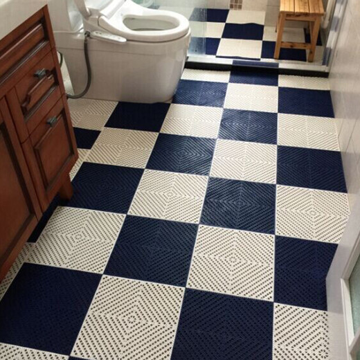 Indaro Indaro Bathroom Non-slip Shower Bath Children's Swimming Pool Cuttable Hollow Hydrophobic Bathroom Toilet Mat White 9 pieces 30cm*30cm*9 pieces without edges