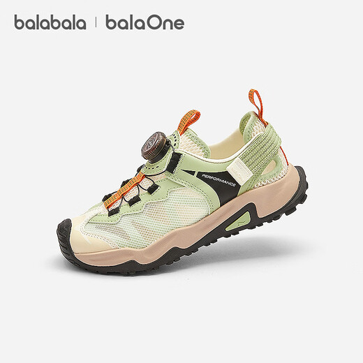 Bala Bala One children's shoes children's sandals boys and girls sports shoes 2026 Xia Xin outdoor shoes gray green tone 00324 30 (foot length 18.3-18.7/inner length 19.7)
