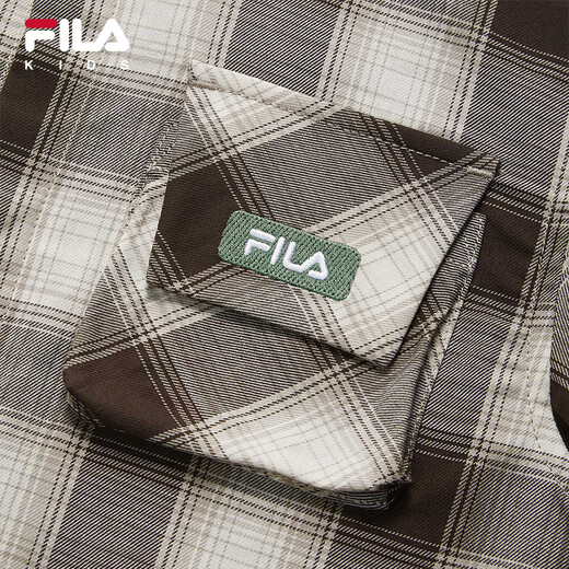 FILA Children's Clothing Shirt 2026 Summer New Boys Long-Sleeved Shirt Full Print One-ZA 105