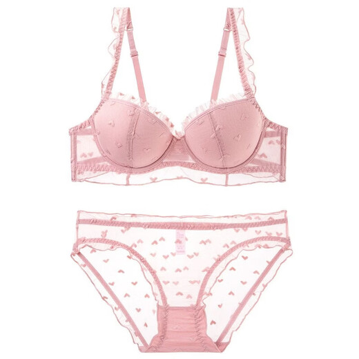 Victoria's Secret Purple Sexy Underwear Women's Pure Desire Thin Lace Soft Wire Wire Big Breast Reducing Large Size Bra Set Purple Single Piece 70B 32/70B