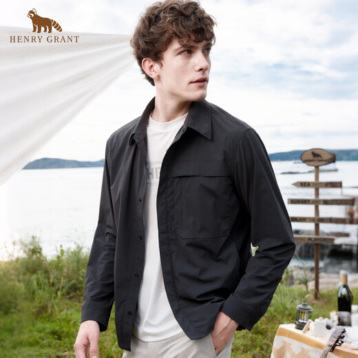 Henry Grant Jacket Men's 2026 Spring New Jacket Men's Casual Versatile Top Men's Lapel Single Row Navy QSV251611U266 M 46