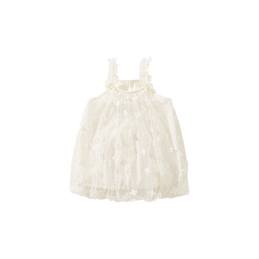 INSBOBO baby clothes summer new style 2026 baby girl triangle romper one-piece bodysuit summer dress off-white 73