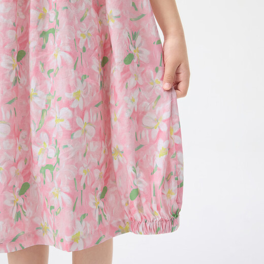 Xiaoyinman children's clothing girls pure cotton sleeveless dress 26 mid-summer big children floral comfortable and cool round neck skirt