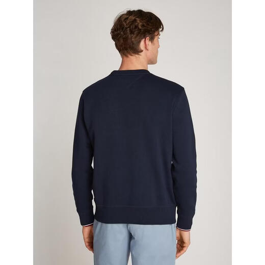 Tommy Hilfiger Tommy Hilfiger men's sweatshirt warm and comfortable cotton dark blue daily casual top simple 26 new marine one size fits all |