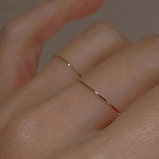Ultra-fine ring simple ring cool style student tail ring two-piece ring